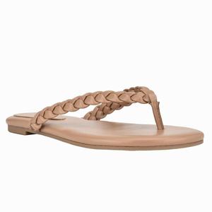 Nine West Wantit Flat Flip Flops - Brown - Ireland (PR8274936)